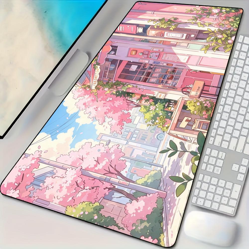 Gaming Accessories Shop - Pink Street-Front Shop Mauspad Schreibtischunterlage Großer