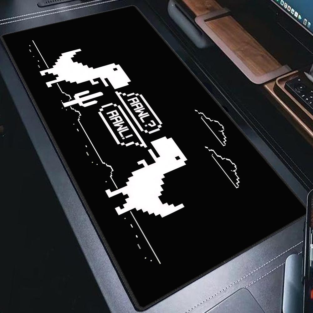 Gaming Accessories Shop - Dinosaurier-Muster XXL Mauspad, rutschfeste Schreibtischunterlage, Café-Spielmatte,