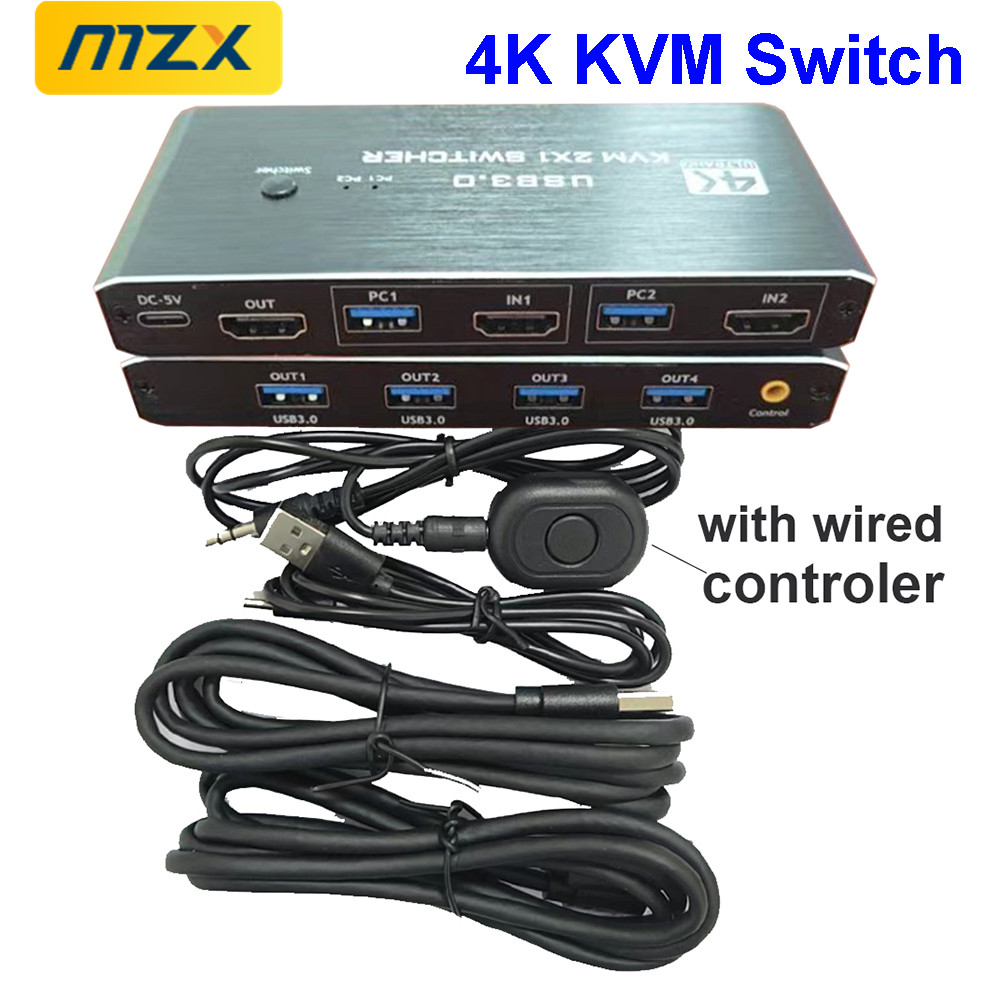 Gaming Accessories Rack - KVM-Switch 4K 60Hz Umschalter USB 3.0