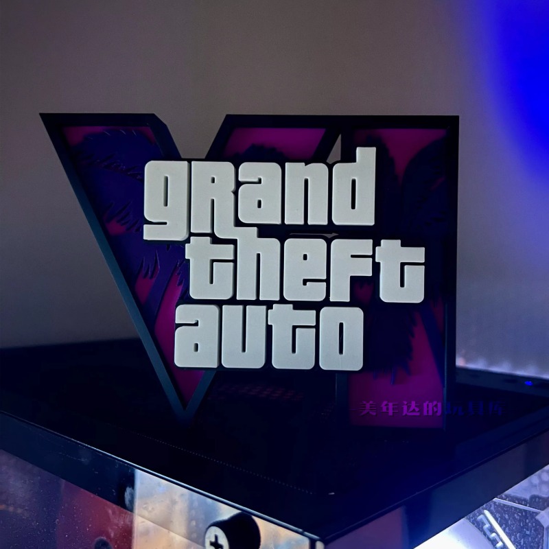 3D GTA 6 Grand Theft Auto Logo – Accessories For Your Gaming Room Bewertung und Preis